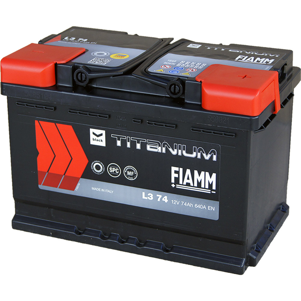 Batterie-Voiture-Démarrage-L3/74-FIAMM-12v/74Ah/640A-Valaispositif